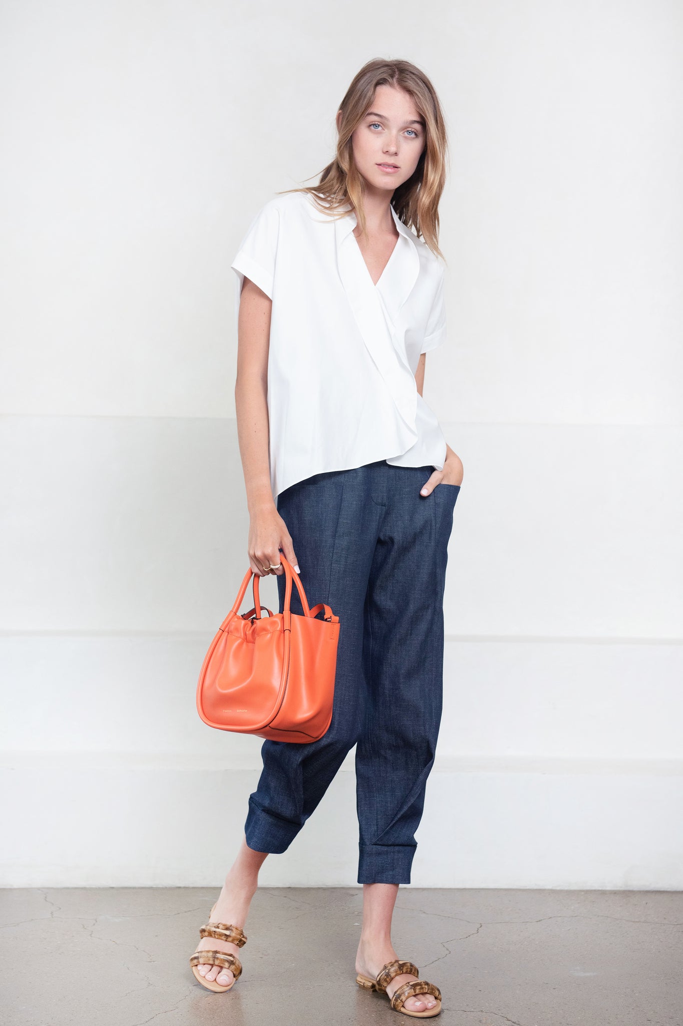 Zero + Maria Cornejo - Fin Gaban Shirt, White Pepper