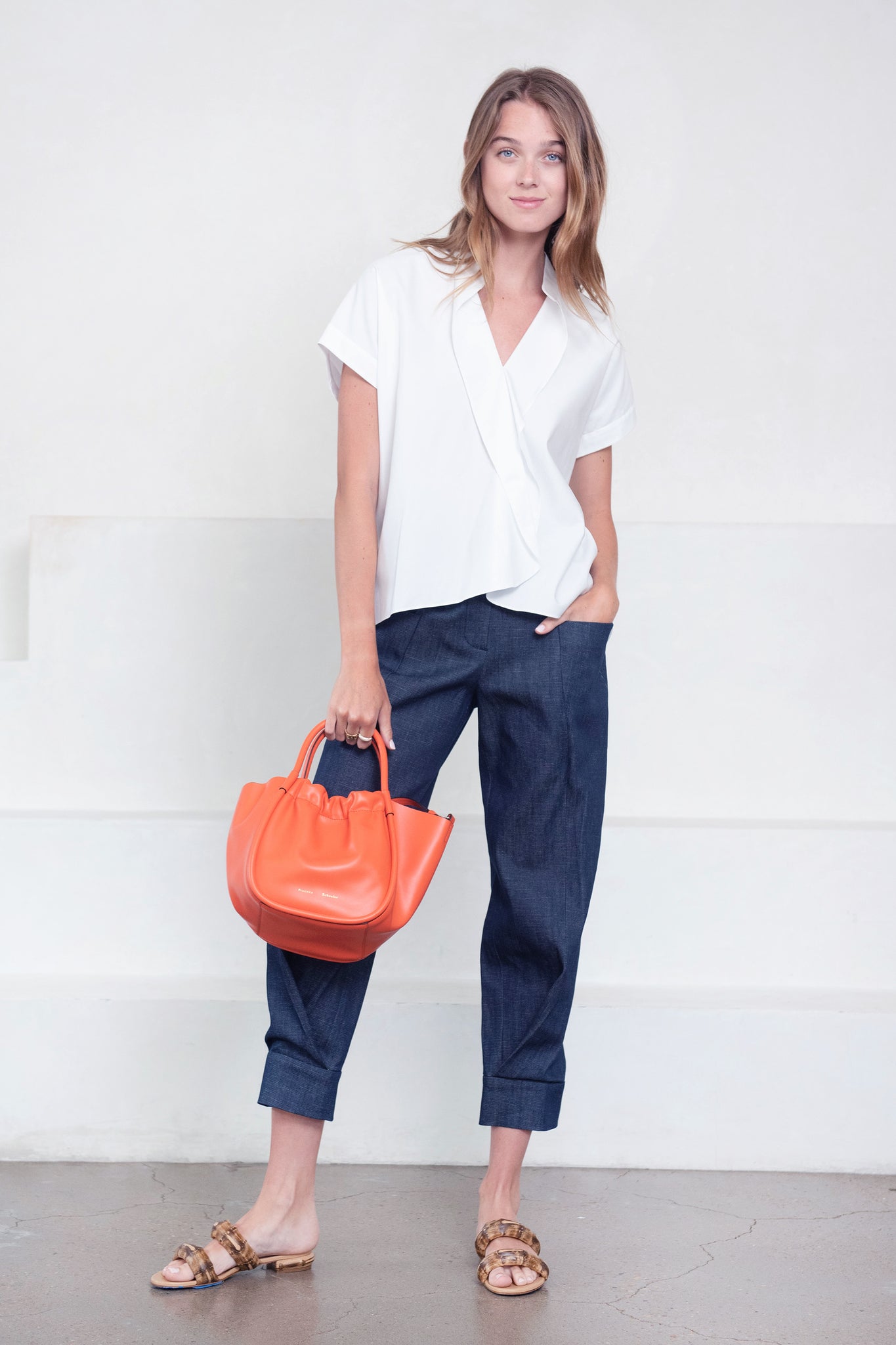Zero + Maria Cornejo - Fin Gaban Shirt, White Pepper